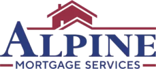 Alpine Mortgage Services logo with a red roof symbol above the blue 'ALPINE' text and the blue 'MORTGAGE SERVICES' subtitle.